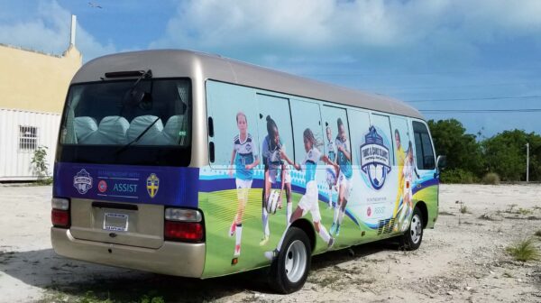 Vehicle Wrap on TCI Soccer Bus